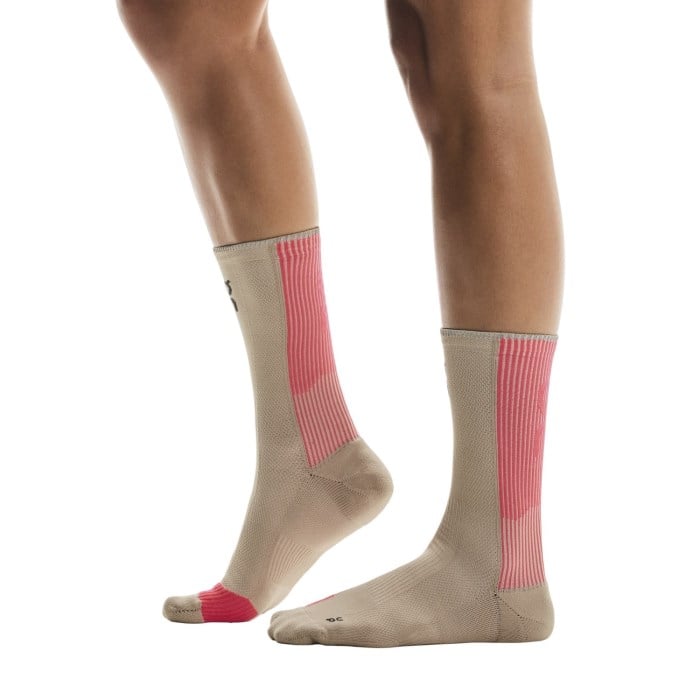 On Performance Run Unisex High Sock - Desert/Pink