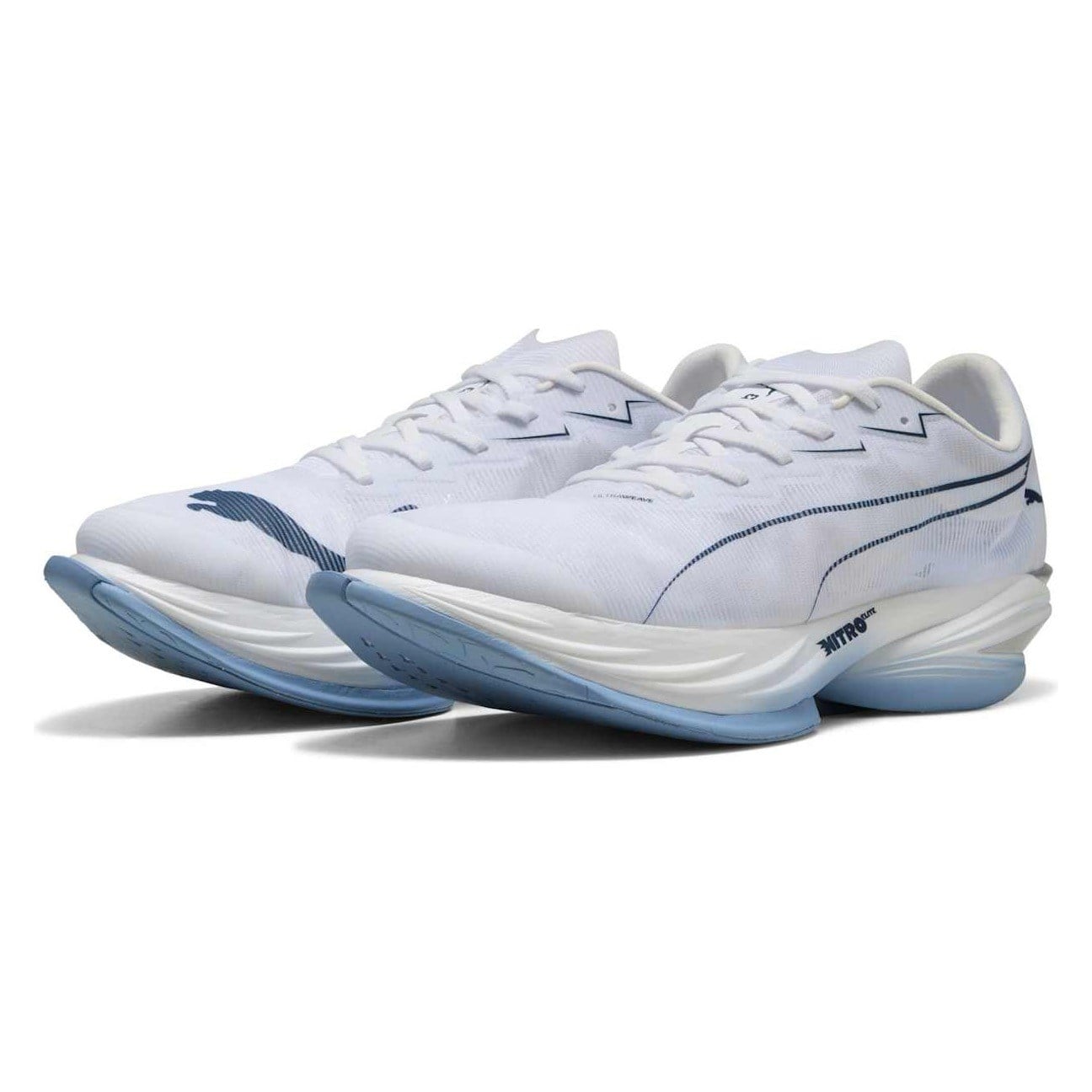 Puma Fast-R 3 Nitro Elite - Mens Racing Shoes - White/Chambray Blue