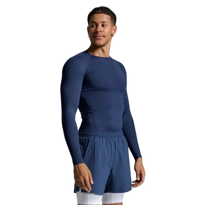 2XU Core Compression Mens Long Sleeve Running Top - Midnight/No Logo