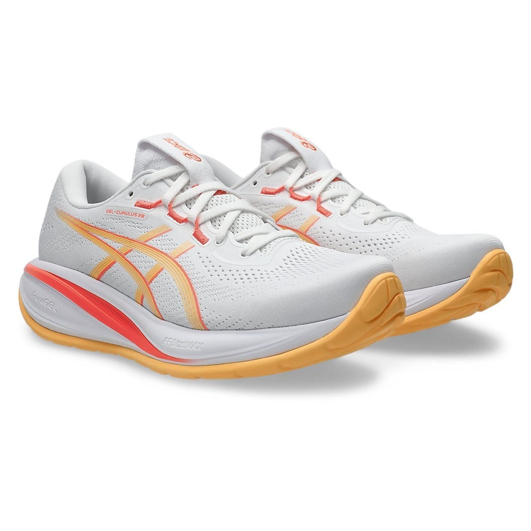 Asics Gel Cumulus 28 - Womens Running Shoes - White/Orange Glow - image 6
