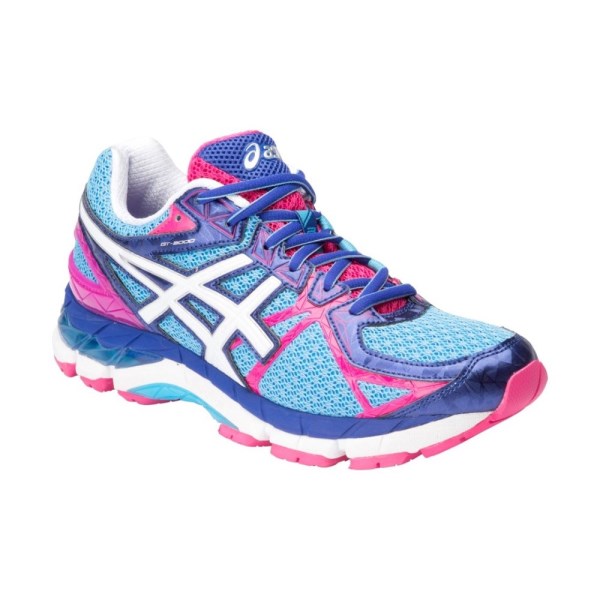 Asics GT-3000 3 - Womens  Running Shoes - Soft Blue/White/Hot Pink