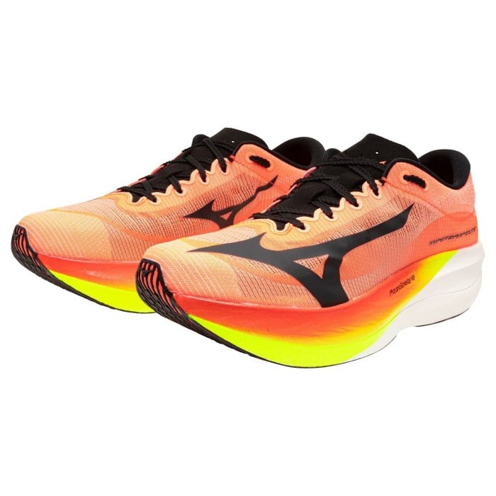 Mizuno Hyperwarp Elite - Unisex Racing Shoes - Lava Orange/Black/Lightning Yellow - image 7
