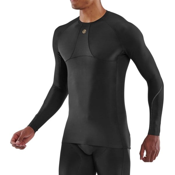 Skins Series-5 Mens Compression Long Sleeve Top - Black