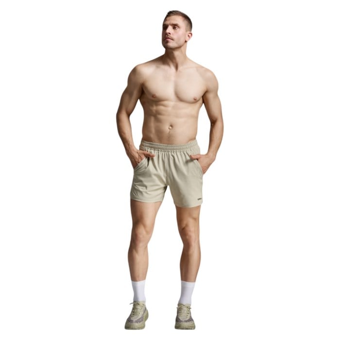 2XU Aero 5 Inch Mens Running Shorts - Pebble/Black Reflective - image 5