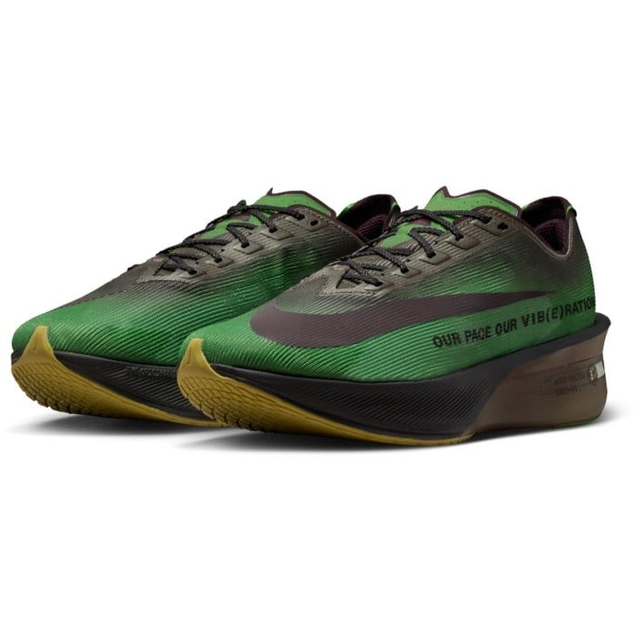 Nike ZoomX Vaporfly 4 - Our Pace Our Vib(e)bration - Mens Racing Shoes - Chlorophyll/Burgundy