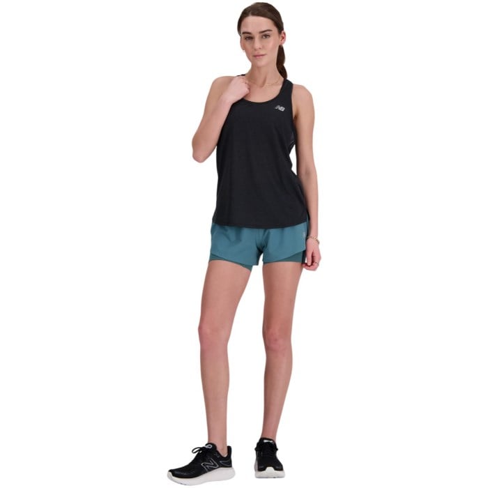 New Balance Athletics Womens Running Tank Top - Black Heather