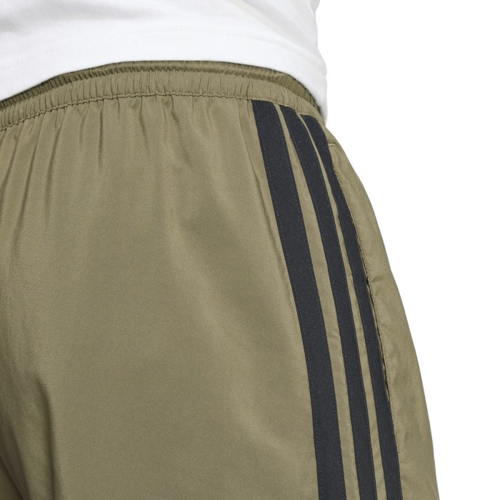Adidas Essential 3-Stripes Chelsea Shorts - Olive Strata/Black