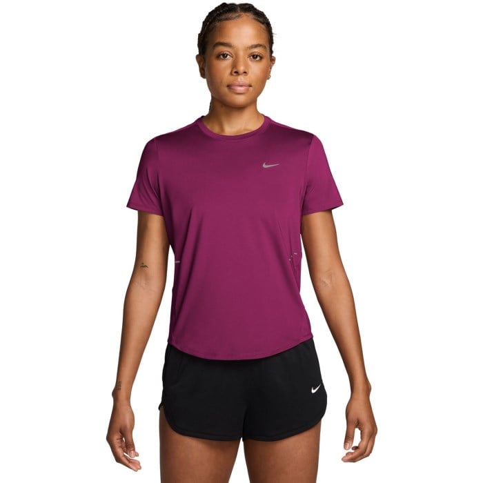 Nike Swift Dri-FIT Womens Short Sleeve Running Top - True Berry/Reflective Silver