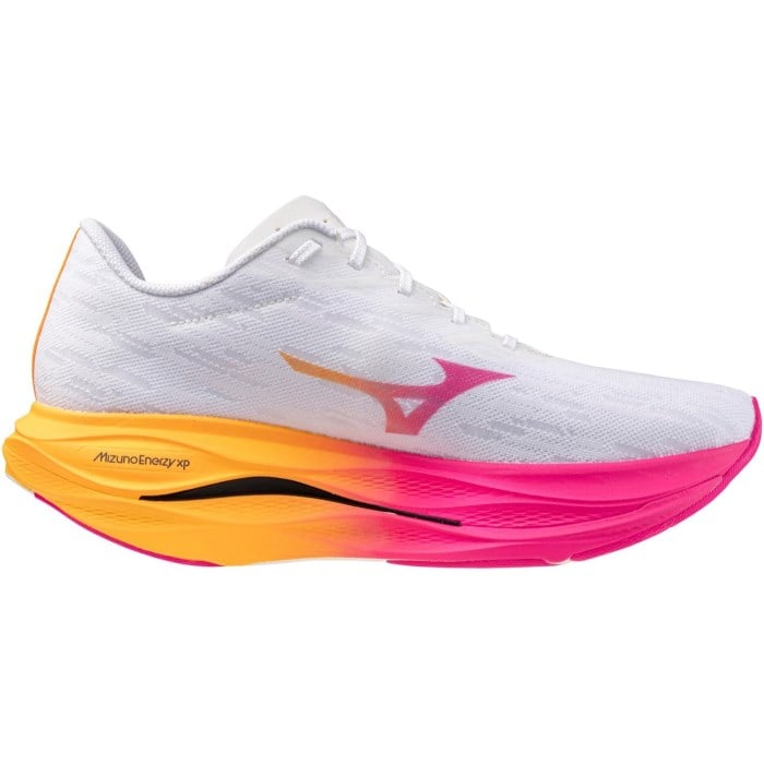 Mizuno Wave Rebellion Flash 3 Hanabi - Unisex Running Shoes - White/Pink Tetra/Tang Orange