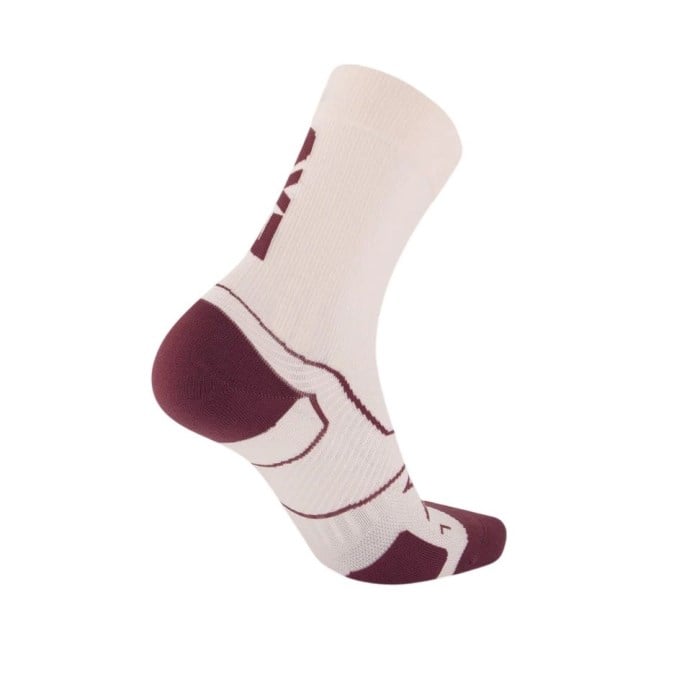 2XU Vectr Cushion Crew - Unisex Running Socks - Pink Frost/Sangria - image 2
