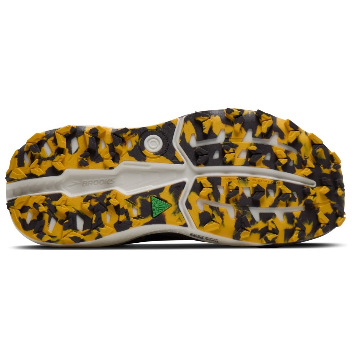 Brooks Caldera 8 - Mens Trail Running Shoes - Black/Rabbit/Zest