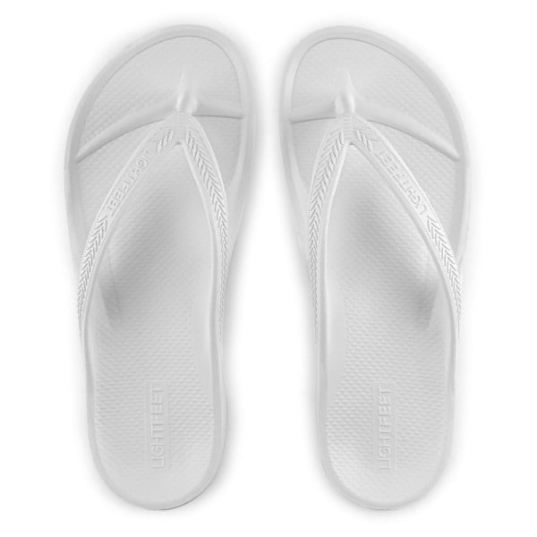 Lightfeet Revive Unisex Recovery Thongs - White