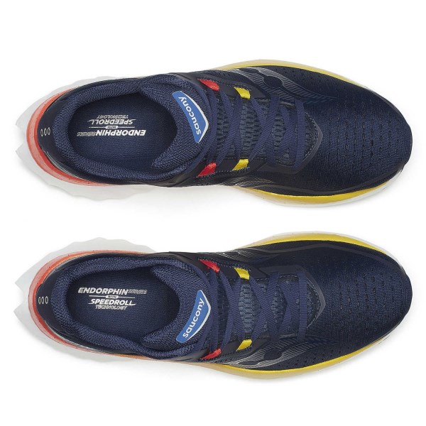 Saucony Endorphin Speed 4 - Mens Running Shoes - Navy/Spice