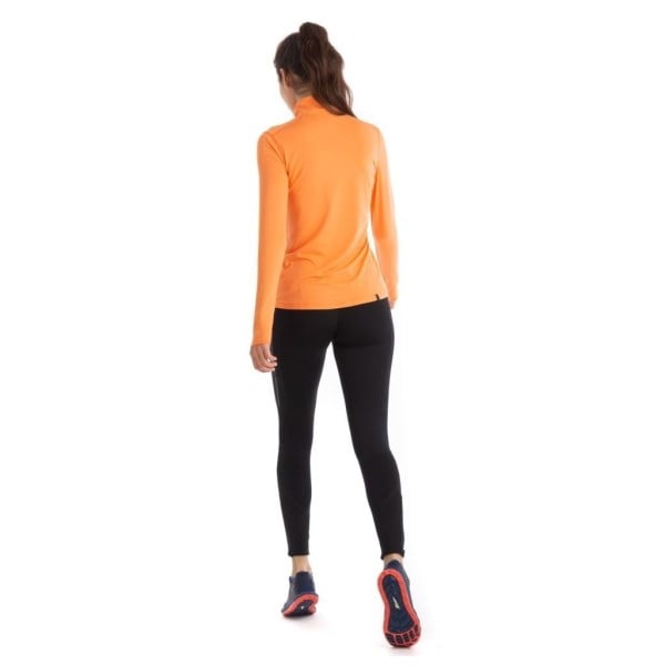Ronhill Tech 1/2 Zip Womens Thermal Running Top - Peach/Lemongrass
