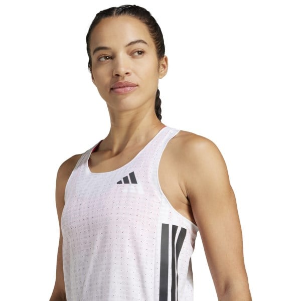 adidas Womens Adizero Run Singlet - White Light/Solid Grey