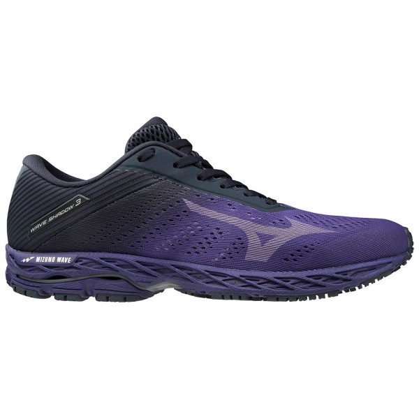 Mizuno Wave Shadow 3 - Womens Running Shoes - Deep Blue/Chalk Violet