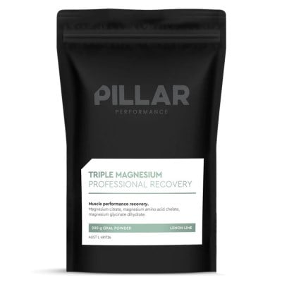PILLAR Triple Magnesium Professional Recovery Powder - Lemon Lime - 200g Pouch Bag