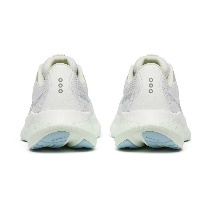 Saucony Ride 18 - Womens Running Shoes - White/Lettuce