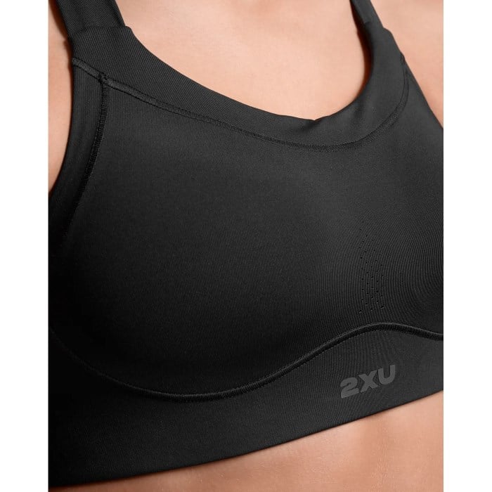 2XU Light Speed High Impact Womens Bra - Black/Silver Reflective