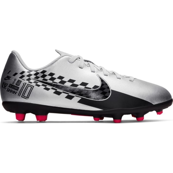 Nike Jr Mercurial Vapor XIII Club NJR FG/MG - Kids Football Boots - Chrome/Red Orbit/Platinum