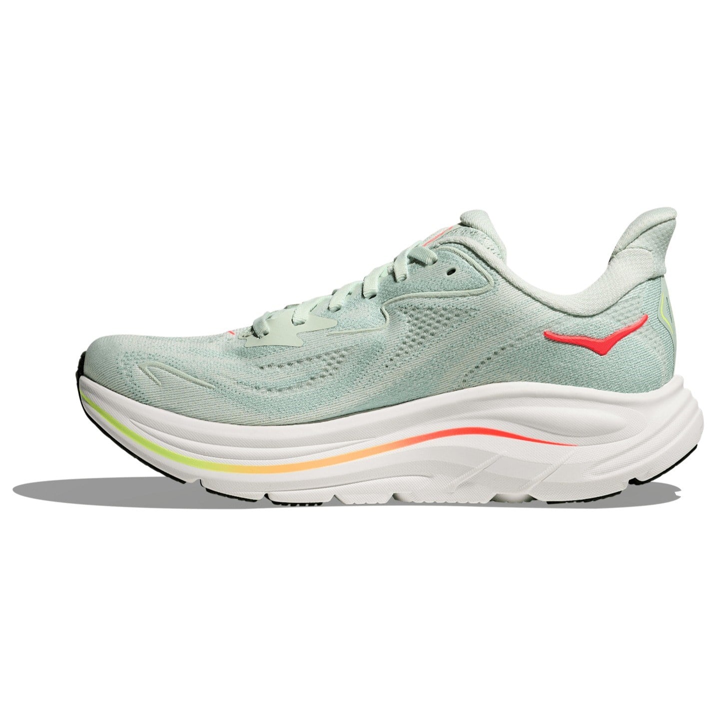 Hoka Clifton 10 - Womens Running Shoes - Sea Glass/Neon Flame