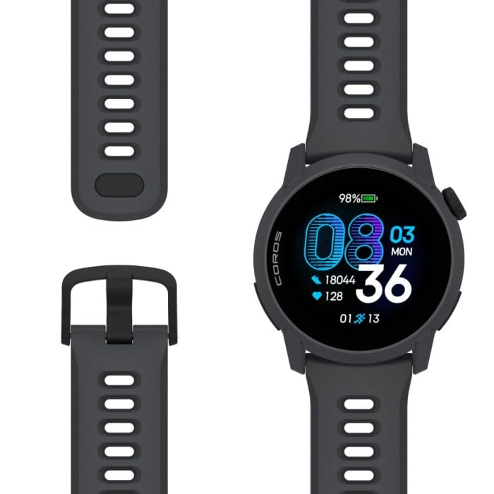 Coros Pace 4 Premium Multisport GPS Watch With Silicone Band - Black