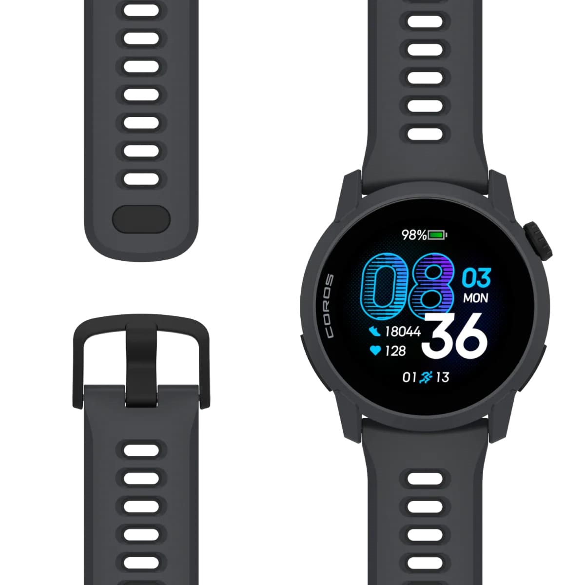 Coros Pace 4 Premium Multisport GPS Watch With Silicone Band - Black