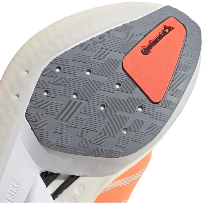 adidas Adizero Boston 13 - Womens Running Shoes - Off White/Beam Orange/Acid Orange