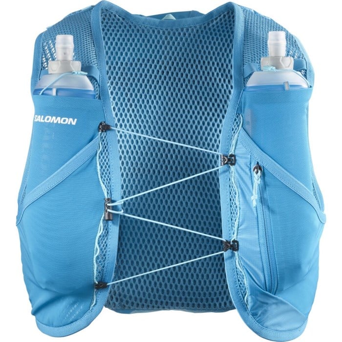 Salomon Active Skin 8 Set - Unisex Trail Running Vest With Flasks - Blue Danube/Blue Curacao