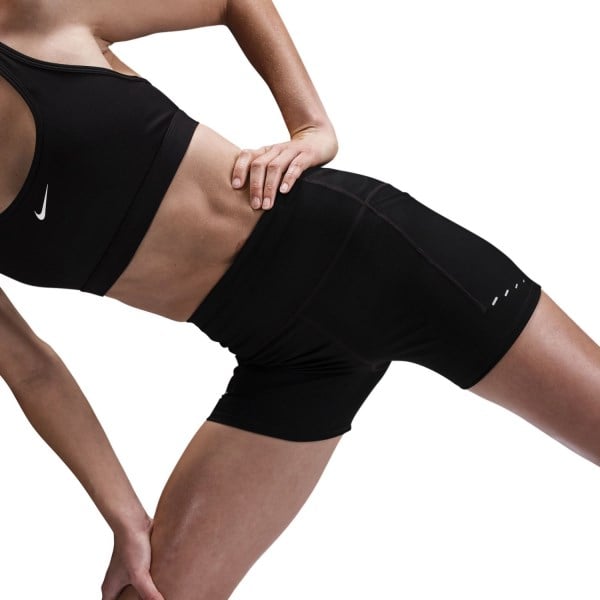 Nike Womens Swift High-Waisted 4 inch Tight Shorts - Black/Reference Silver