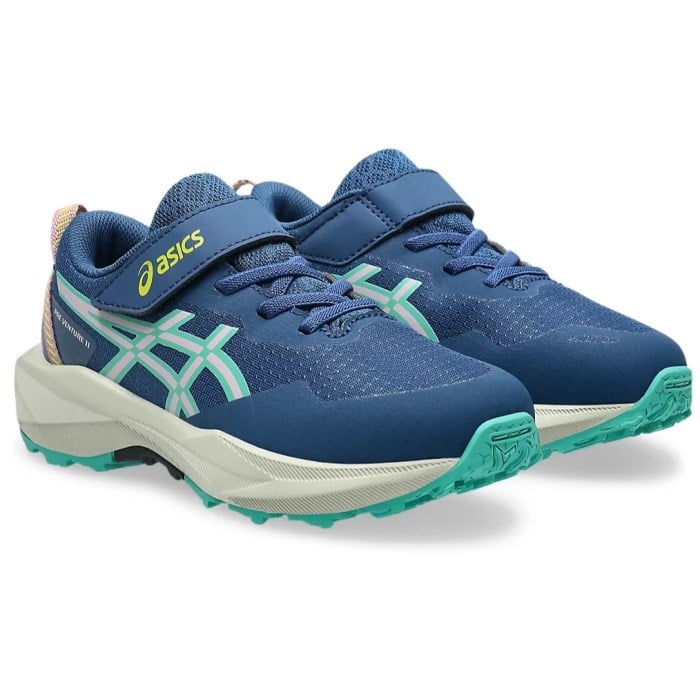 Asics Pre Venture 11 PS - Kids Trail Running Shoes - Twilight Blue/Aurora Green