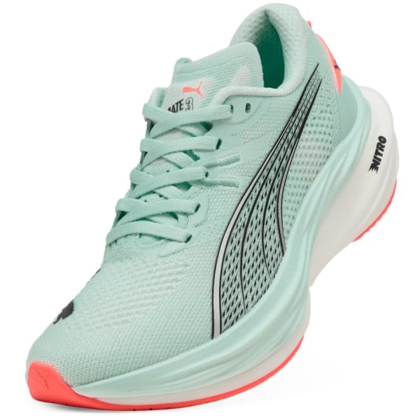 Puma Deviate Nitro 3 - Womens Running Shoes - Peaceful Blue/Glowing Red
