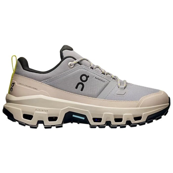 On Cloudrock Low Waterproof - Womens Hiking Shoes - Alloy/Ice
