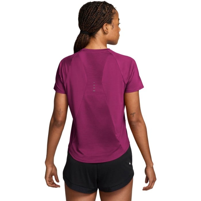 Nike Swift Dri-FIT Womens Short Sleeve Running Top - True Berry/Reflective Silver - image 2