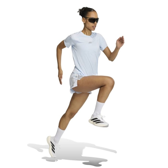 adidas Adizero Ekiden Womens 4 Inch Running Shorts - Crystal Sky