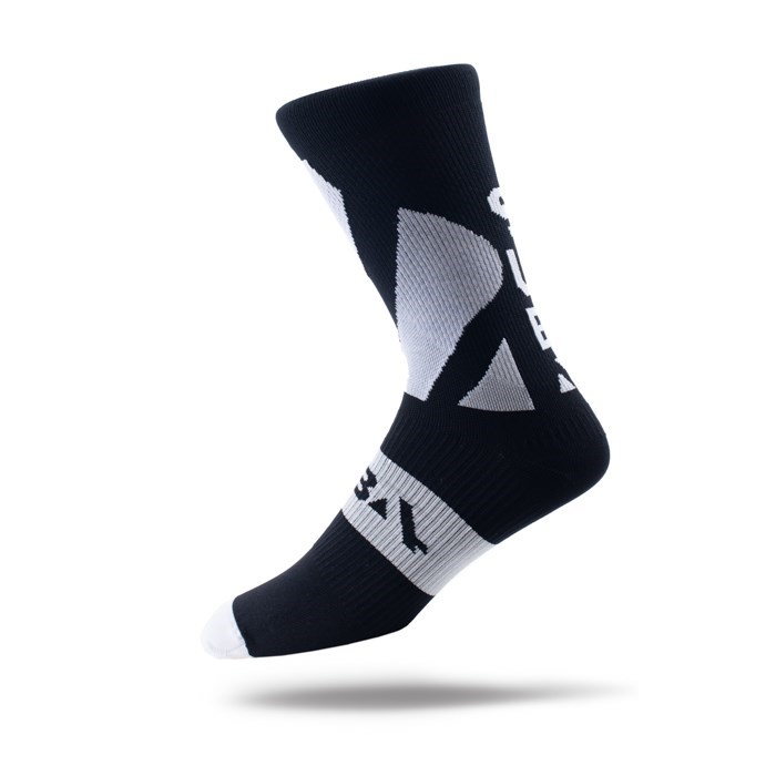 Sub4 3/4 Compression Crew Socks - Marathon - Black/White