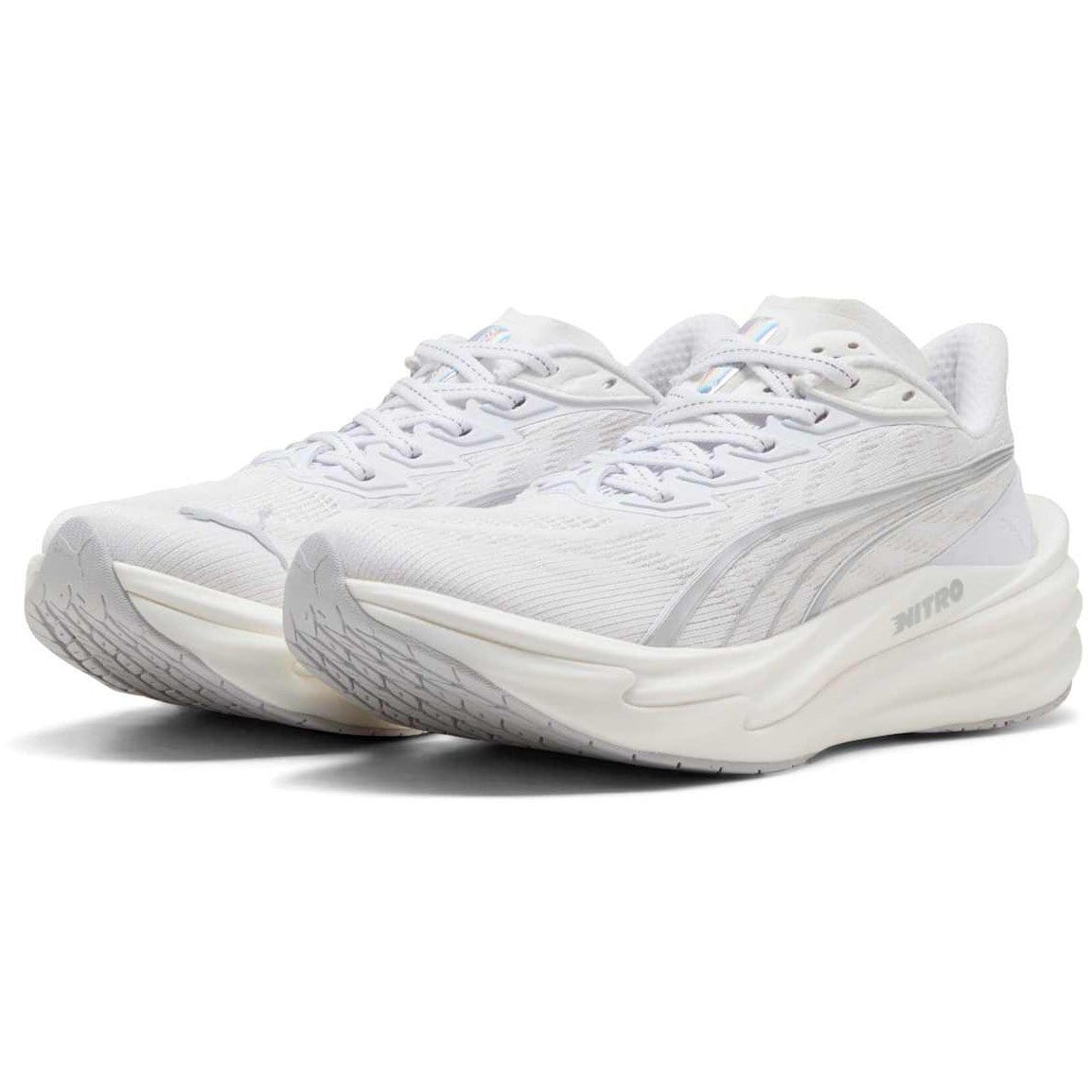 Puma Deviate Nitro 4 - Womens Running Shoes - Puma White/Feather Gray