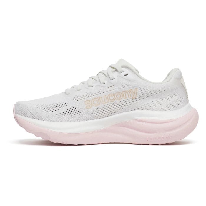 Saucony Ride 19 - Womens Running Shoes - White/Silk - image 3