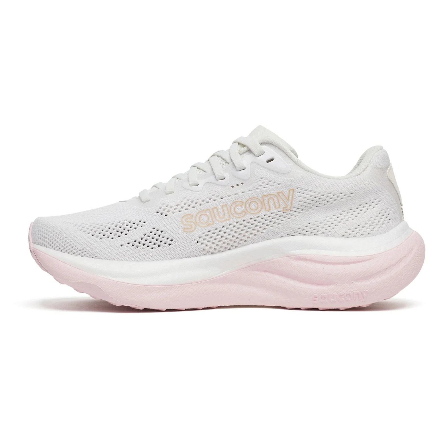 Saucony Ride 19 - Womens Running Shoes - White/Silk - image 3
