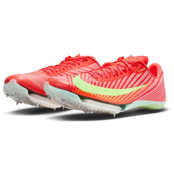 Nike Air Zoom Maxfly 2 - Unisex Track Sprint Spikes - Bright Crimson/Washed Coral/Lime Blast
