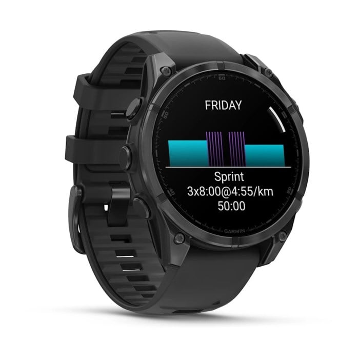 Garmin Fenix 8 47mm Premium Multisport Watch - Slate Gray/Black Silicone Band - image 3
