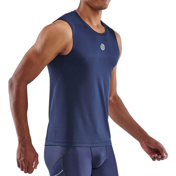Skins Series-3 Mens Training Tank Top - Navy Blue
