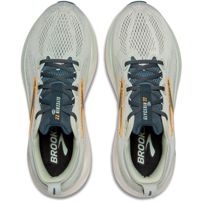 Brooks Glycerin 22 - Mens Running Shoes - Smoke/Stormy/Orange