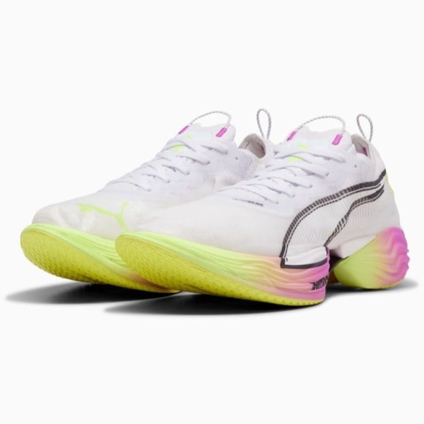 Puma Fast-R 2 Nitro Elite - Mens Road Racing Shoes - White/Yellow/Alert