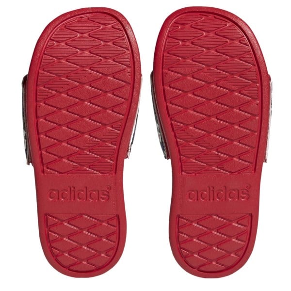 adidas Adilette Comfort Spiderman- Kids Slides - Core Black/Cloud White/Better Scarlet