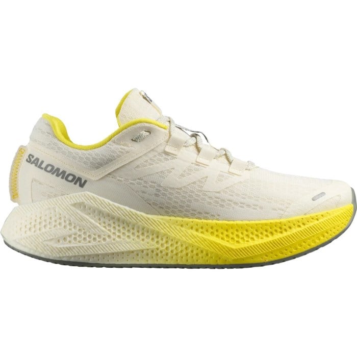 Salomon Aero Glide 3 - Mens Running Shoes - Vanilla Ice/Blazing Yellow/Sedona Sage