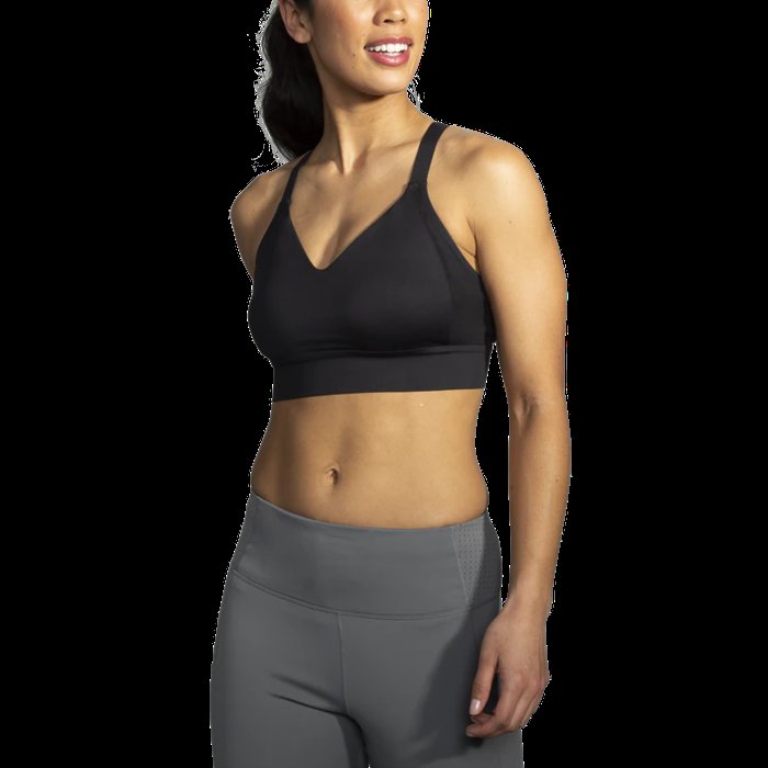 Brooks Drive Interlace Womens Running Bra - Black