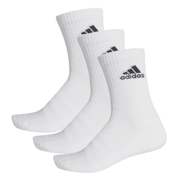 adidas Cushion Crew Socks - 3 Pairs - White/Black