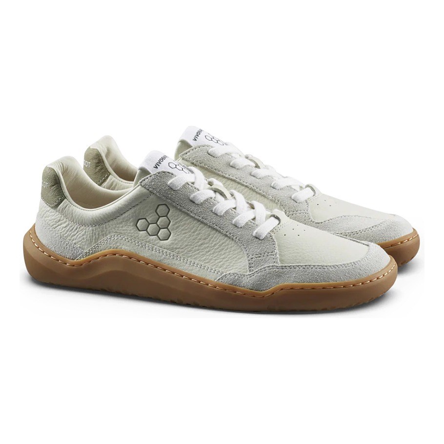 Vivobarefoot Gobi III Sneaker Leather - Womens Walking Shoes - Limestone/Dusty Green - image 5