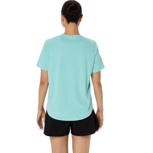 Asics Silver Womens Short Sleeve Running T-Shirt - Illuminate Mint